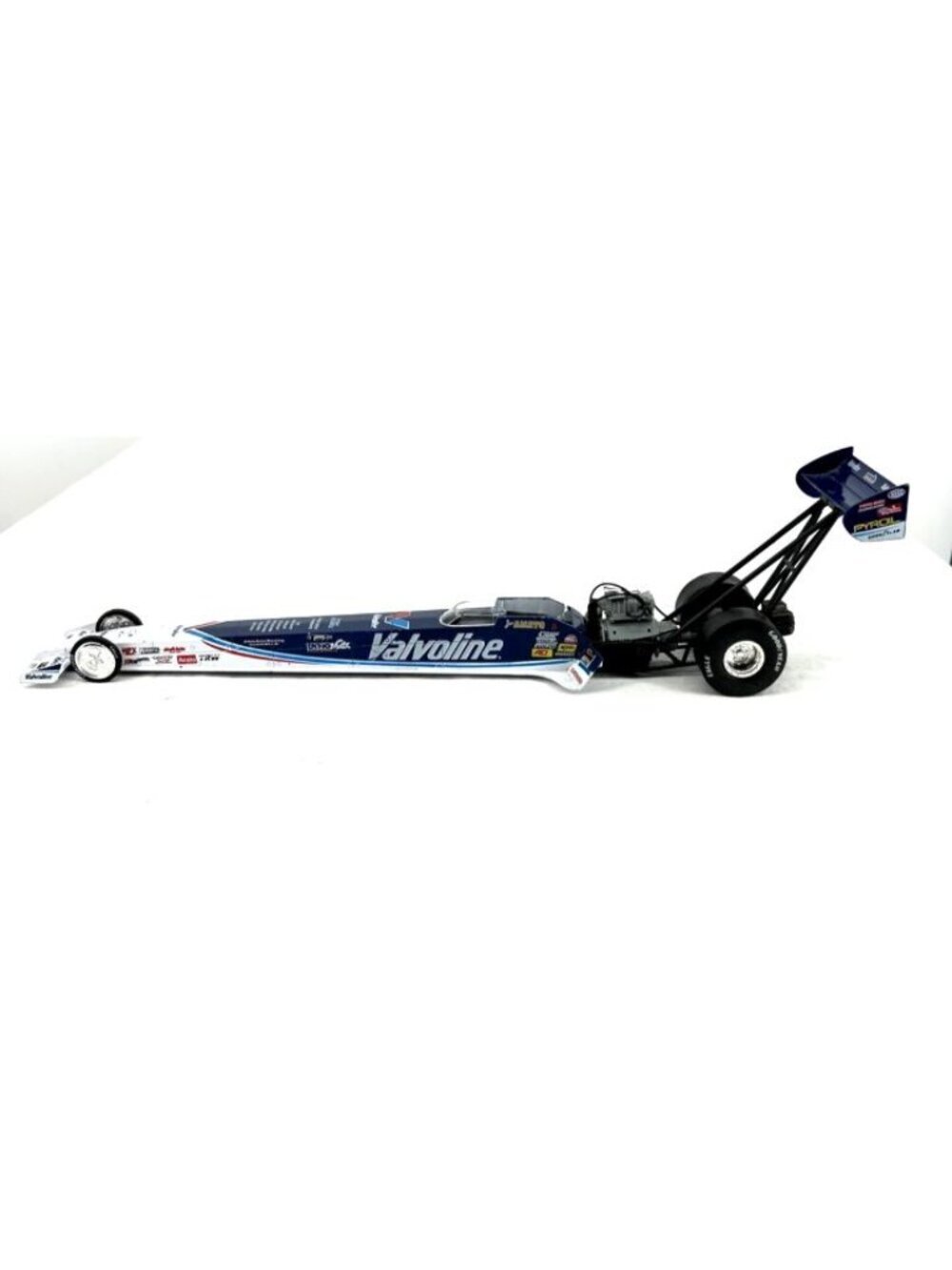 Joe Amato Valvoline Drag Racing Die Cast Car 15" FLAW
